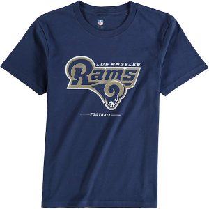 NFL Pro Line Los Angeles Rams Youth Navy Team Lockup T-Shirt