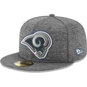 New Era Los Angeles Rams Heathered Gray Shadow Stitcher 59FIFTY Fitted Hat