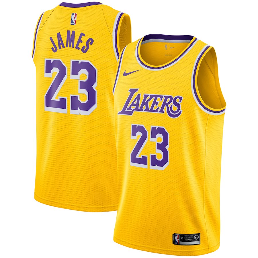 gold lakers jersey