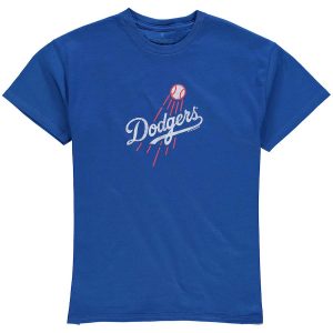 Los Angeles Dodgers Youth Distressed Team Logo T-Shirt – Royal Blue